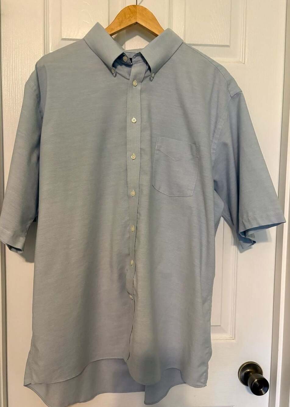 EUC Stafford Travel Wrinkle-Free Oxford Short Sleeve Shirt 18 regular, XXL